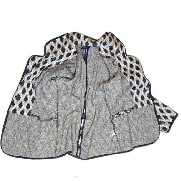 Pendleton Cotton Diamond Argyle Print Academia Blazer Jacket Pockets Size M - Picture 2 of 9